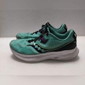 Saucony Women's Aqua and Black Athletic Shoes Size 10.5 Pre-owned